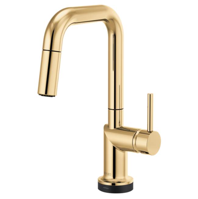 Brizo - Odin SmartTouch Pull-Down Prep Kitchen Faucet with Square Spout - Less Handle - Polished Gold