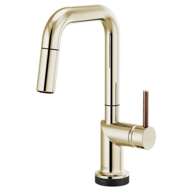 Brizo - Odin SmartTouch Pull-Down Prep Kitchen Faucet with Square Spout - Less Handle - Polished Nickel