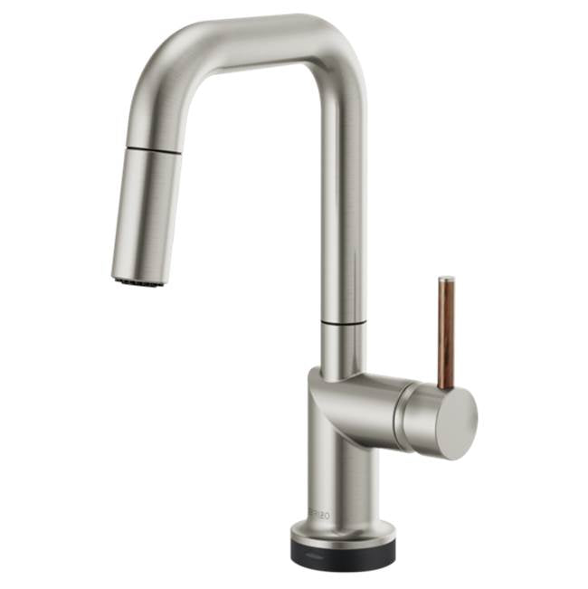Brizo - Odin SmartTouch Pull-Down Prep Kitchen Faucet with Square Spout - Less Handle - Stainless