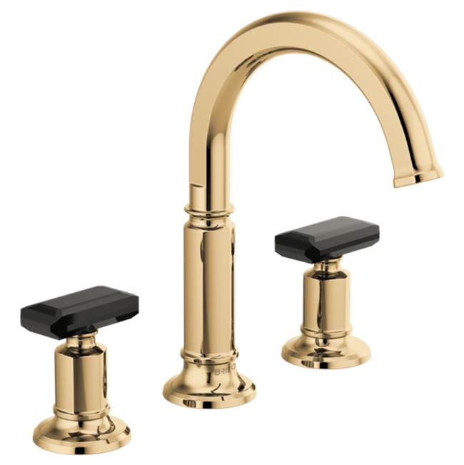 Brizo - Invari Widespread Lavatory Faucet with Arc Spout - Less Handles 1.5 GPM - Polished Gold