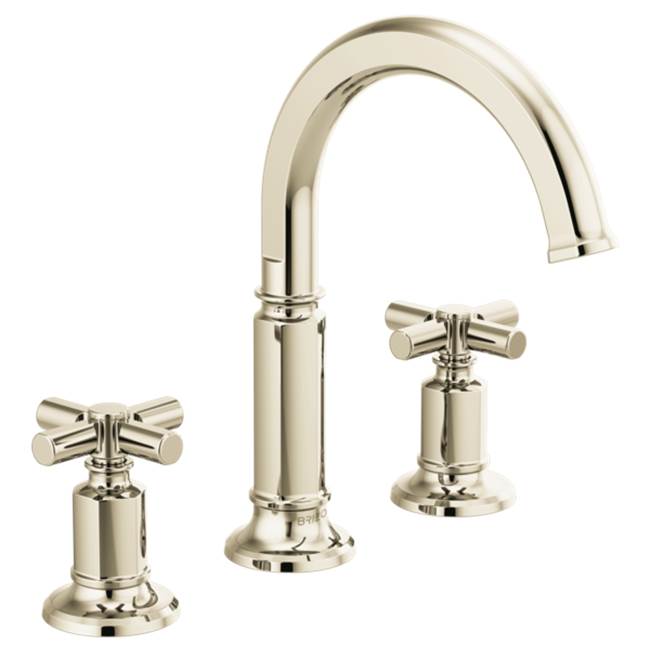 Brizo - Invari Widespread Lavatory Faucet with Arc Spout - Less Handles 1.5 GPM - Polished Nickel