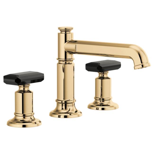 Brizo - Invari Widespread Lavatory Faucet with Column Spout - Less Handles 1.2 GPM - Polished Gold