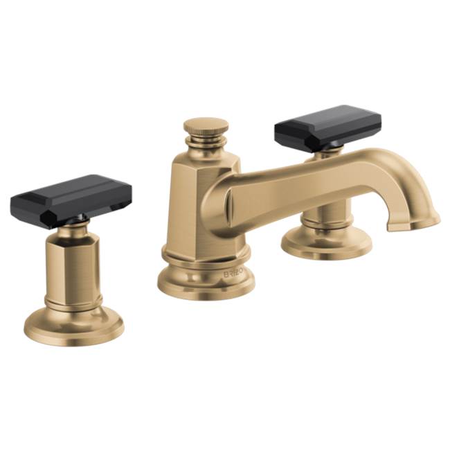 Brizo - Invari Widespread Lavatory Faucet with Angled Spout - Less Handles 1.5 GPM - Luxe Gold