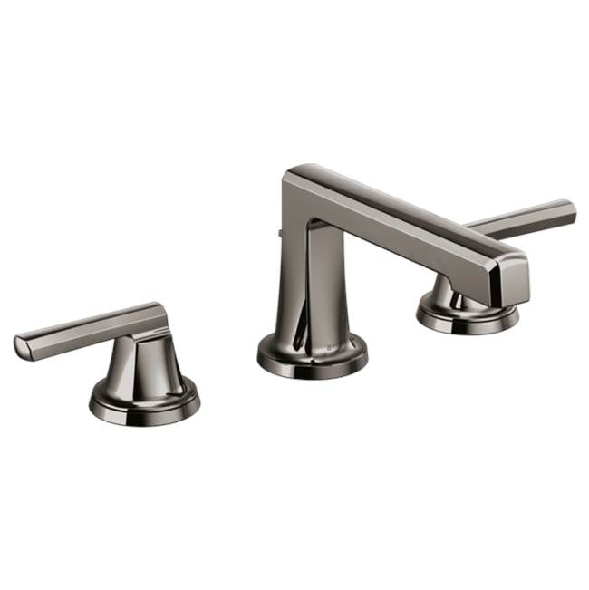 Brizo - LevoirE Widespread Lavatory Faucet With Low Spout - Less Handles - Brilliance Black Onyx