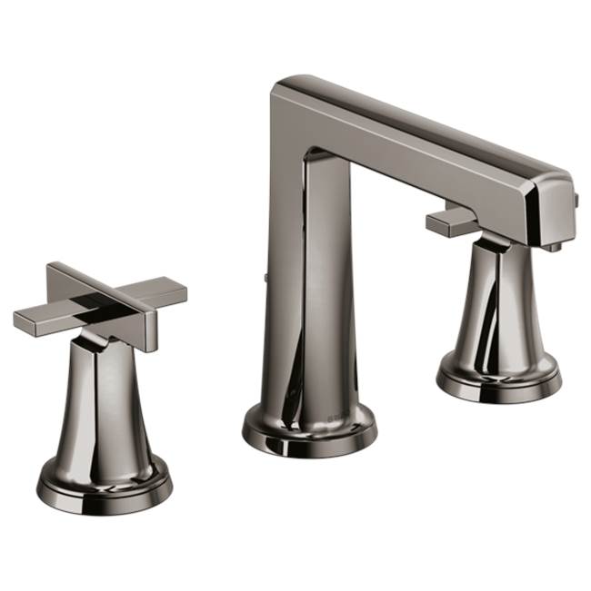 Brizo - LevoirE Widespread Lavatory Faucet With High Spout - Less Handles - Brilliance Black Onyx