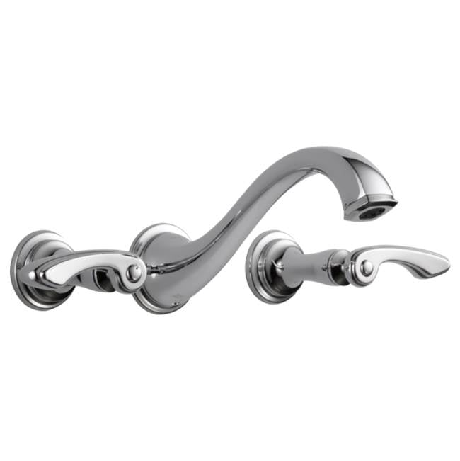 Brizo - Charlotte Two-Handle Wall Mount Lavatory Faucet - Less Handles 1.5 GPM - Chrome