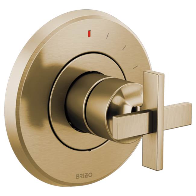 Brizo - LevoirE Pressure Balance Valve Only Trim - Less Handle - Luxe Gold