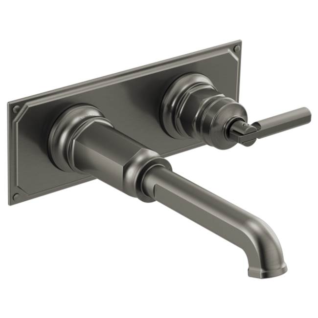Brizo - Invari Two-Hole, Single-Handle Wall Mount Lavatory Faucet - Less Handle 1.5 GPM - Luxe Steel