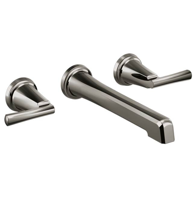 Brizo - LevoirE Two-Handle Wall Mount Lavatory Faucet - Less Handles 1.2 GPM - Brilliance Black Onyx