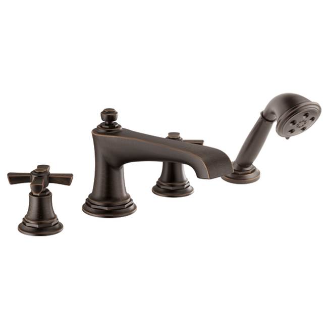 Brizo - Rook Roman Tub Faucet with Handshower - Less Handles - Venetian Bronze