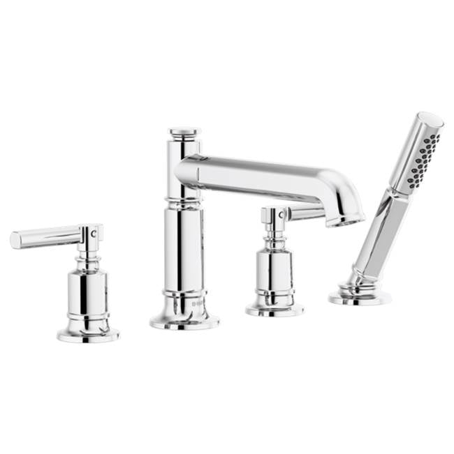 Brizo - Invari Roman Tub Faucet With Handshower - Less Handles - Chrome
