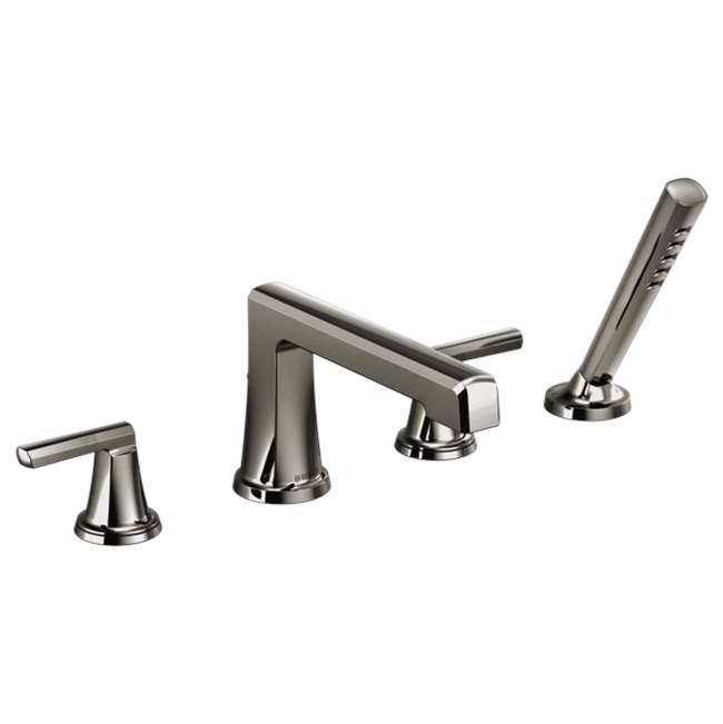 Brizo - LevoirE Roman Tub Faucet With Handshower - Less Handles - Brilliance Black Onyx