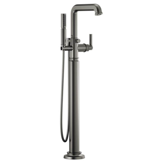 Brizo - Invari Single-Handle Floor Mount Tub Filler - Less Handle - Luxe Steel