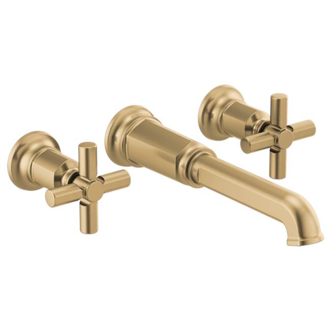 Brizo - Invari Two-Handle Wall Mount Tub Filler - Less Handles - Luxe Gold
