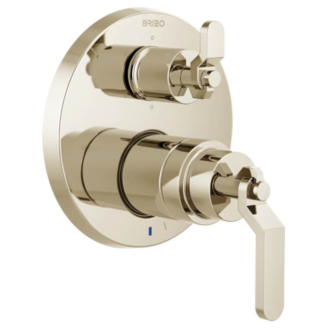 Brizo - Litze Pressure Balance Valve with Integrated 6-Function Diverter Trim - Less Handles - Polished Nickel