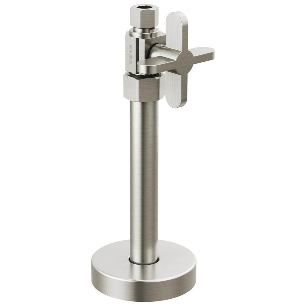 Brizo - Odin Straight Supply Stop Valve with Cross Handle - Brushed Nickel