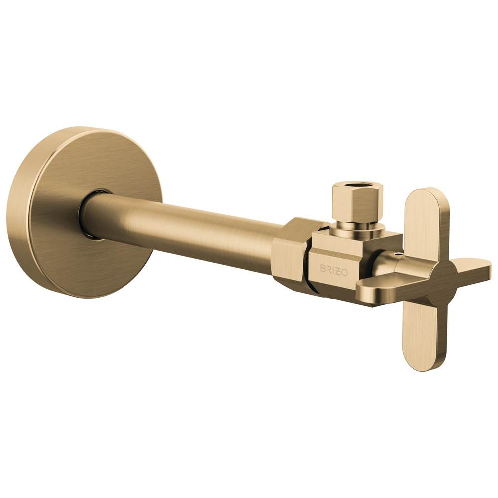 Brizo - Odin Angled Supply Stop Valve with Cross Handle - Luxe Gold