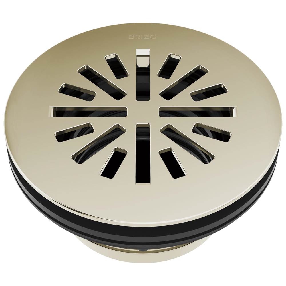 Brizo - Other 4'' Prefab Round Shower Drain - Polished Nickel