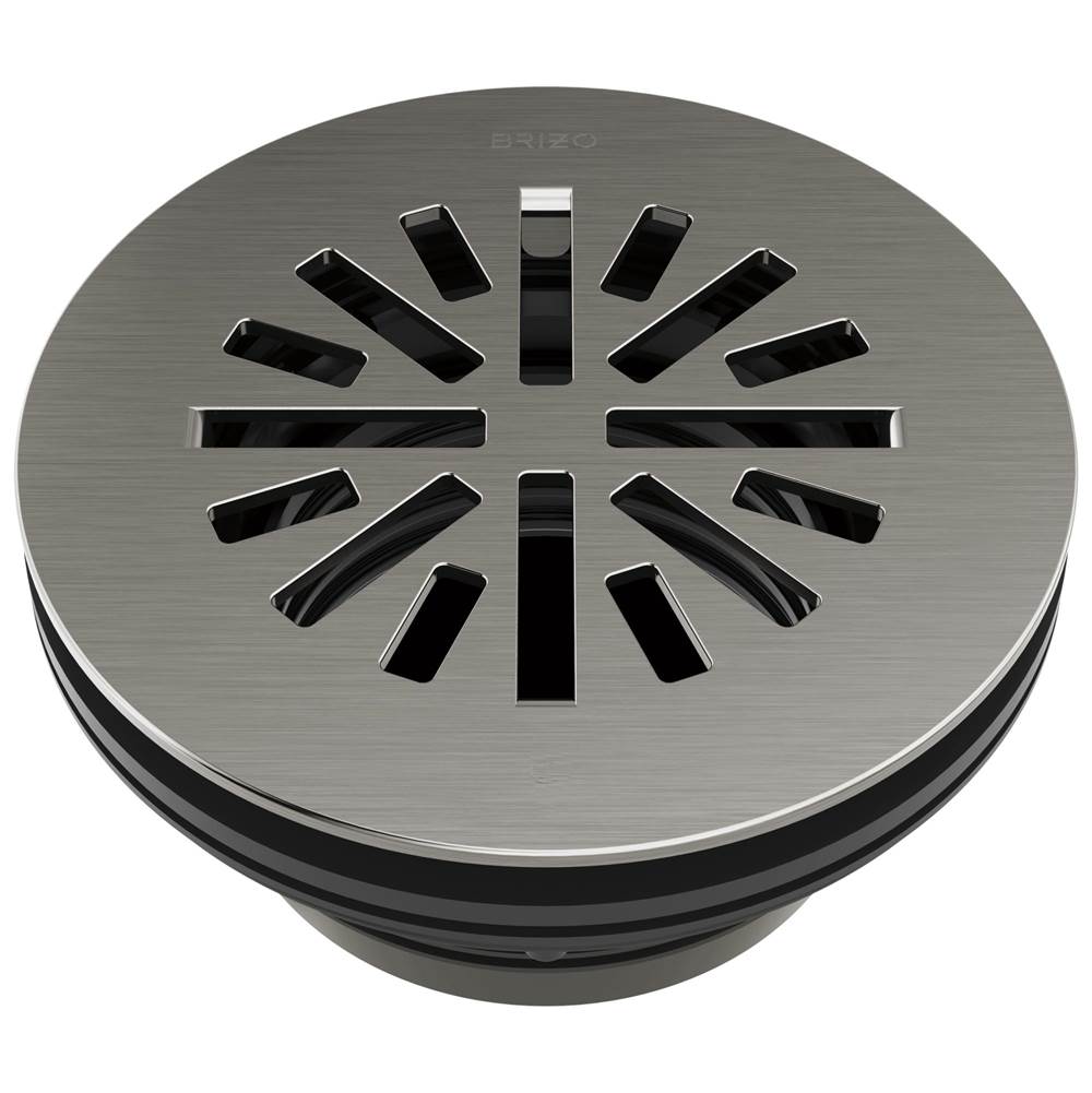 Brizo - Other 4'' Prefab Round Shower Drain - Luxe Steel