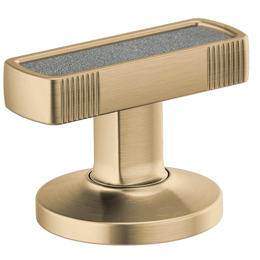 Brizo - Kintsu Widespread Lavatory Knob with Concrete Inlay Handle Kit - Luxe Gold