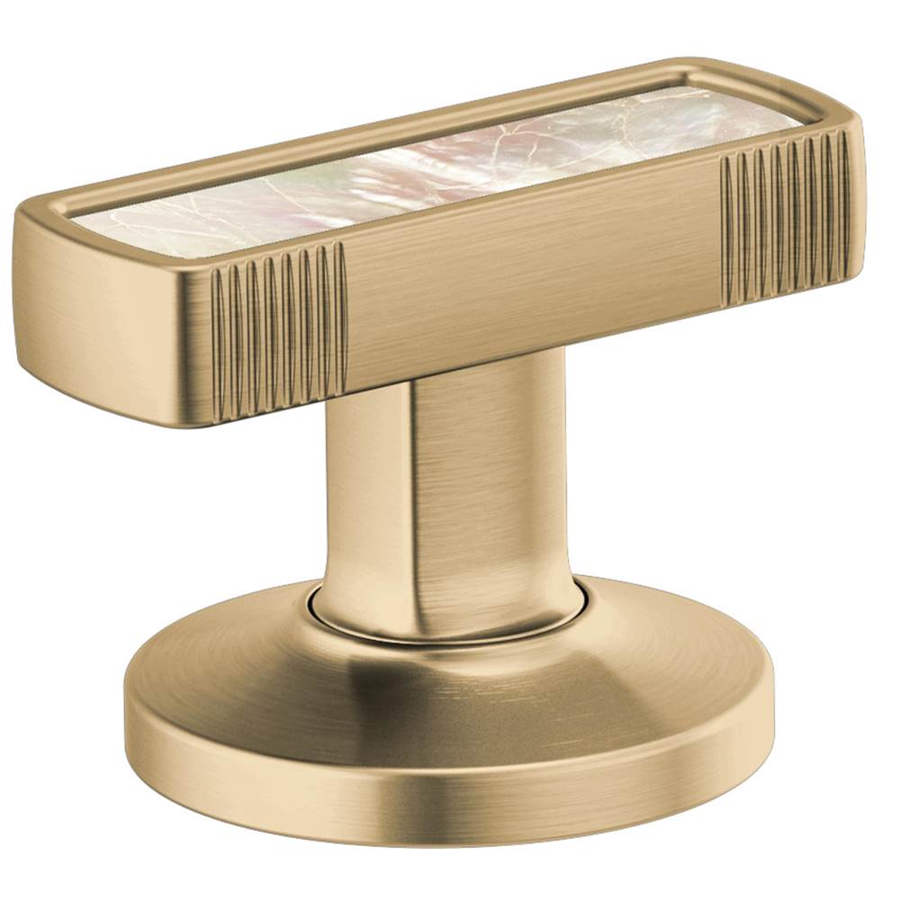 Brizo - Kintsu Widespread Lavatory Knob with Mother of Pearl Inlay Handle Kit - Luxe Gold