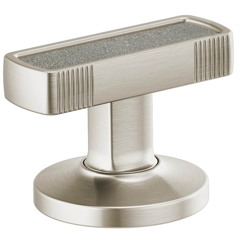 Brizo - Kintsu Widespread Lavatory Knob with Concrete Inlay Handle Kit - Luxe Nickel