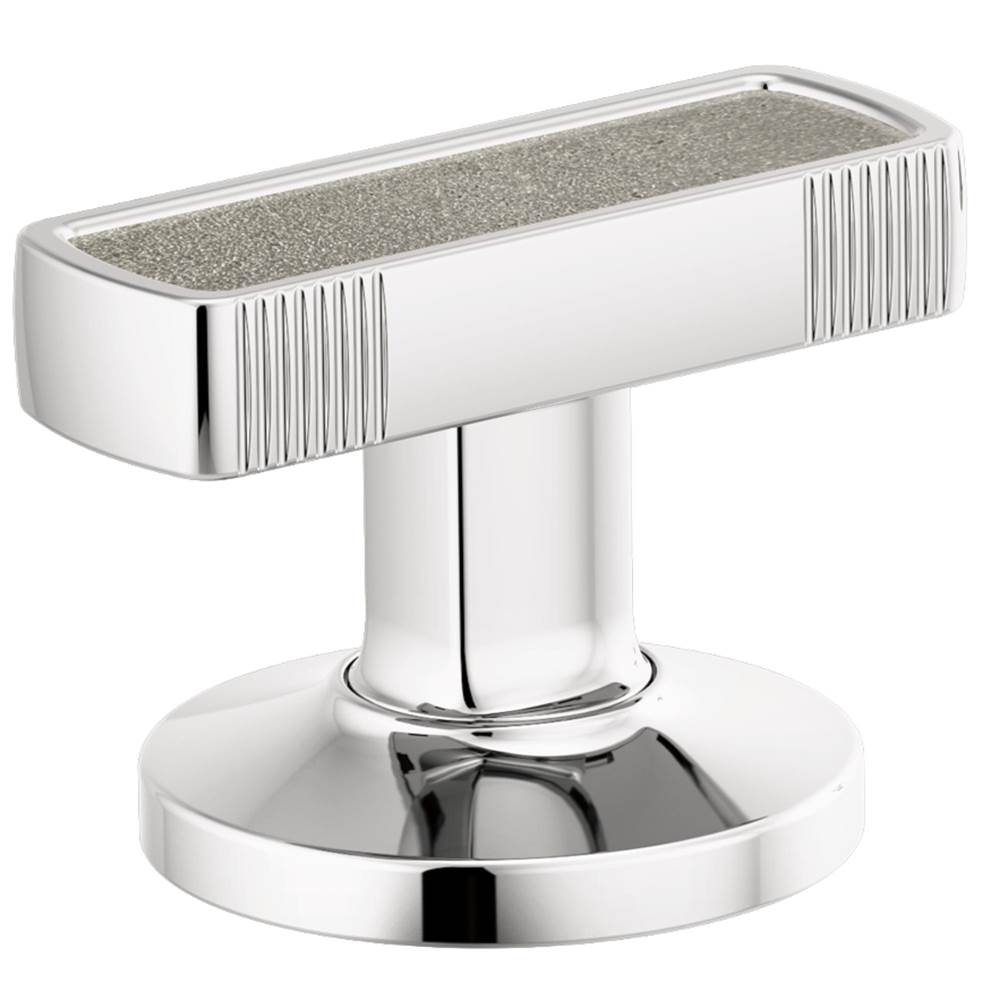 Brizo - Kintsu Widespread Lavatory Knob with Concrete Inlay Handle Kit - Chrome