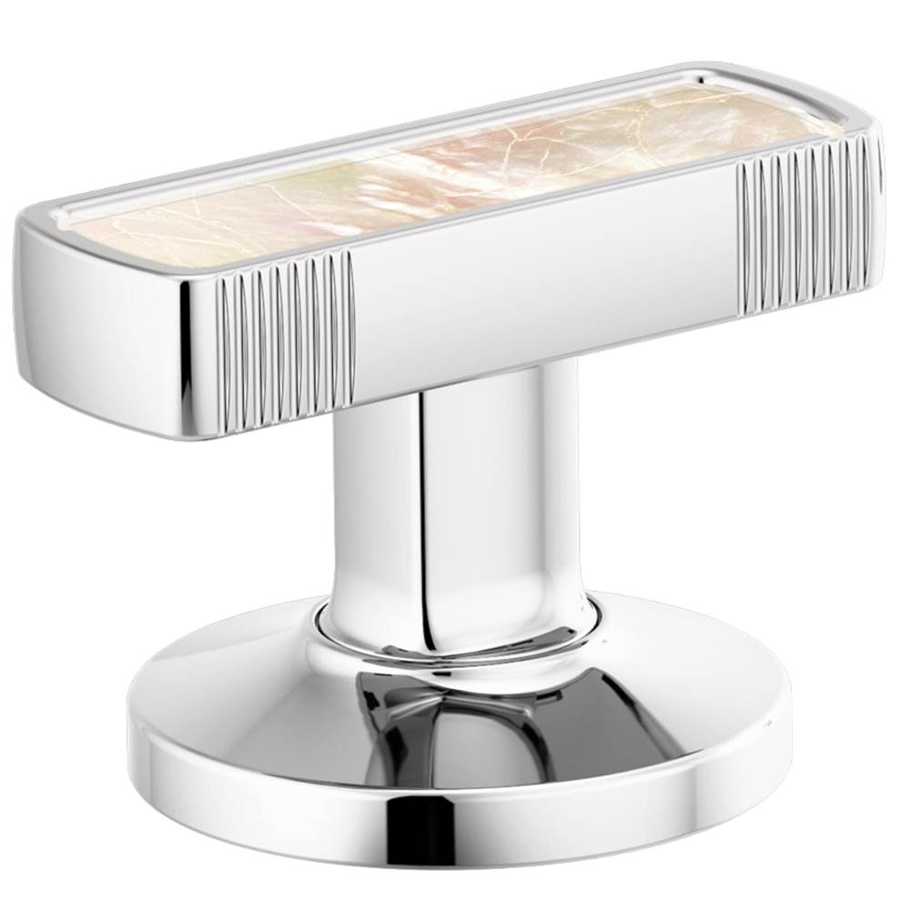 Brizo - Kintsu Widespread Lavatory Knob with Mother of Pearl Inlay Handle Kit - Chrome