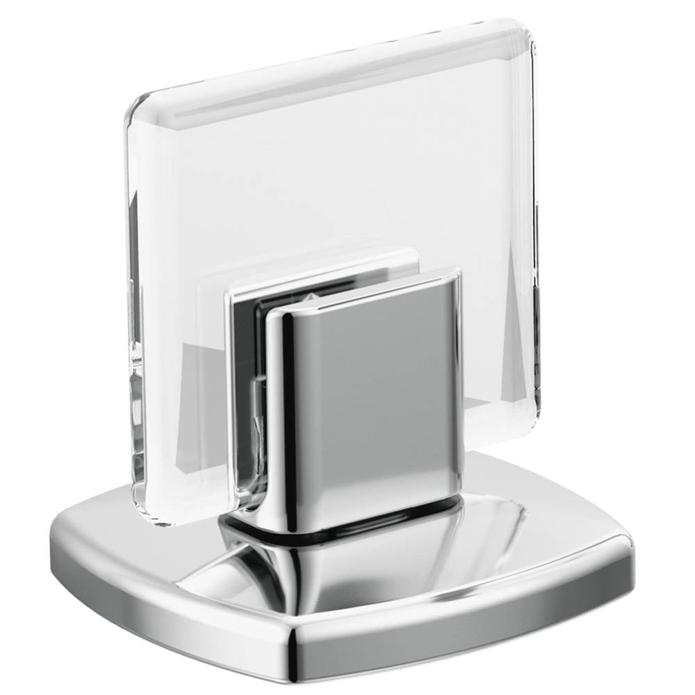 Brizo - AllariaE Widespread Lavatory Knob Handle Kit - Polished Chrome With Clear Acrylic