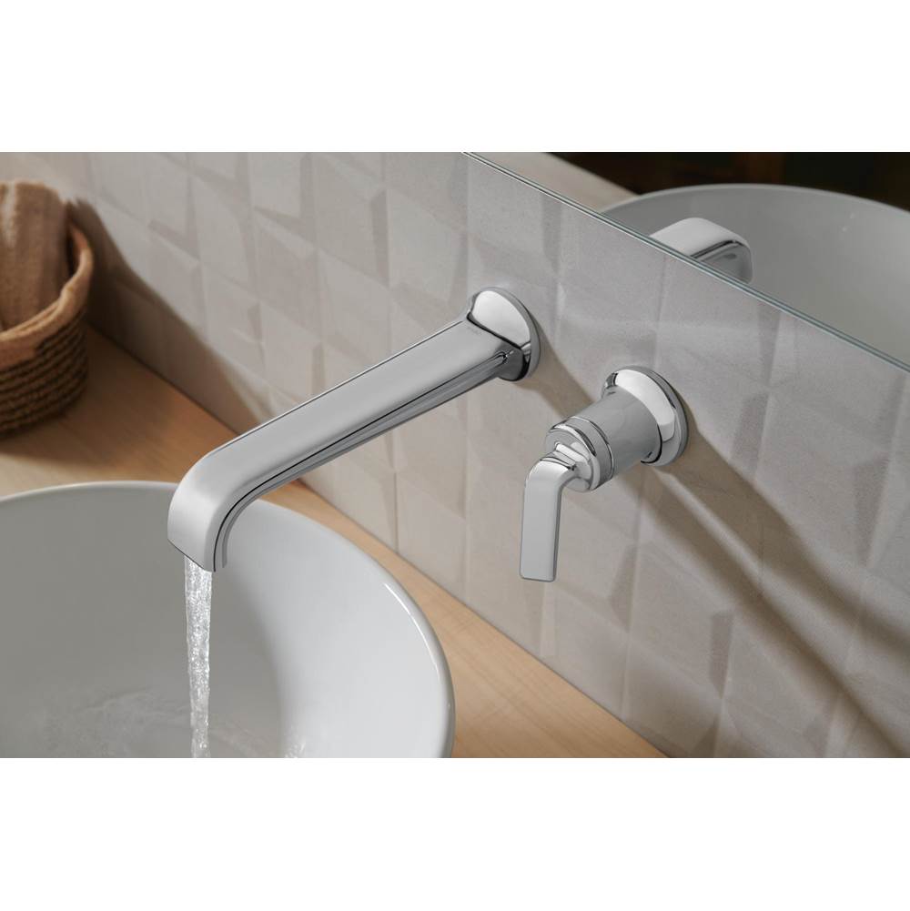 AllariaE Two-Hole, Single-Handle Wall Mount Lavatory Faucet Twist Handle Kit