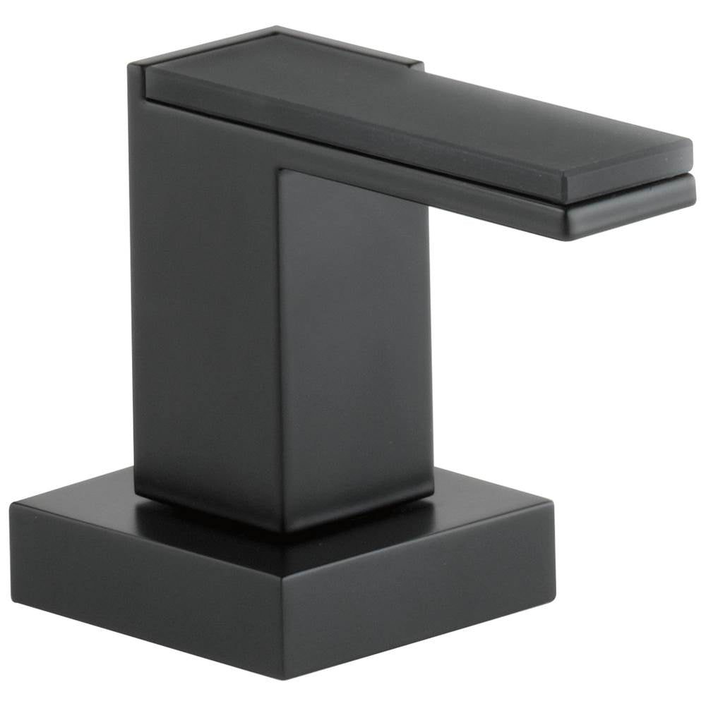 Brizo - Siderna Roman Tub Faucet Solar Gray Glass Lever Handle Kit - Matte Black