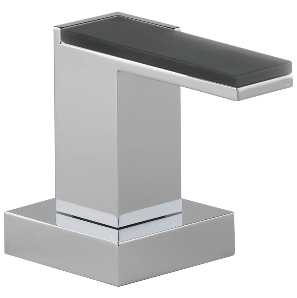 Brizo - Siderna Roman Tub Faucet Solar Gray Glass Lever Handle Kit - Chrome