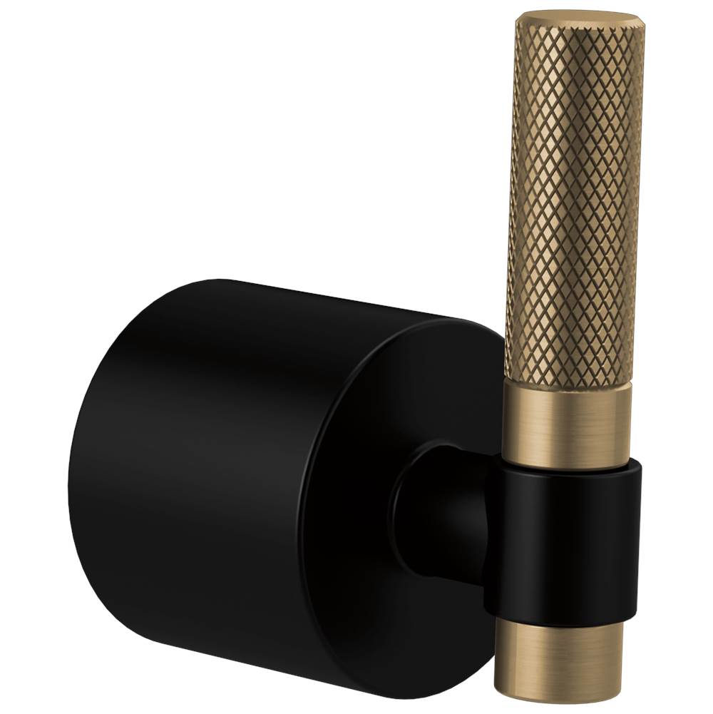 Brizo - Litze Single-Handle Freestanding Tub Filler Handle Kit - T-Lever - Matte Black With Luxe Gold