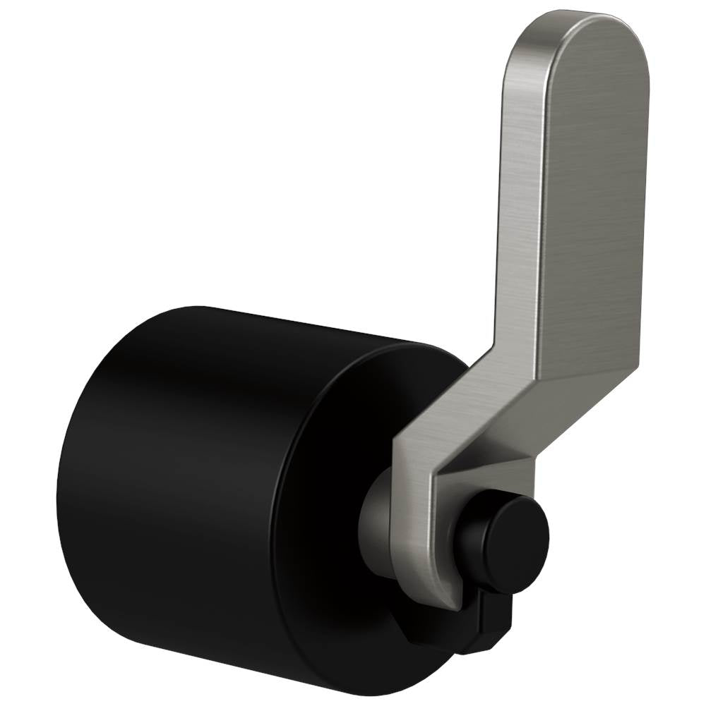 Brizo - Litze Single-Handle Freestanding Tub Filler Handle Kit - Industrial Lever - Matte Black With Luxe Steel