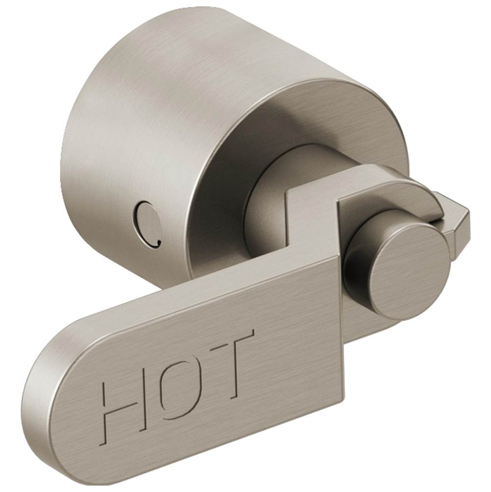 Brizo - Litze Two-Handle Wall Mount Tub Filler Industrial Lever Handle Kit - Luxe Nickel