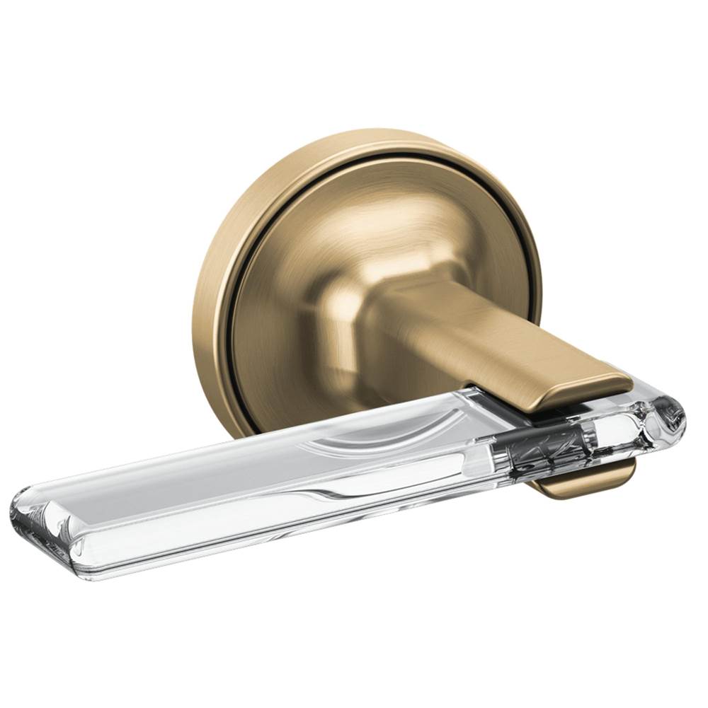 Brizo - AllariaE Two-Handle Wall Mount Tub Filler Lever Handle Kit - Luxe Gold With Clear Acrylic