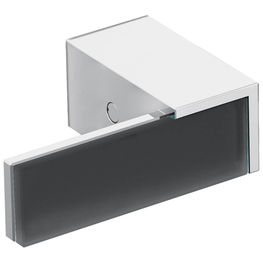 Brizo - Siderna Two-Handle Wall Mount Tub Filler Solar Gray Glass Lever Handle Kit - Chrome