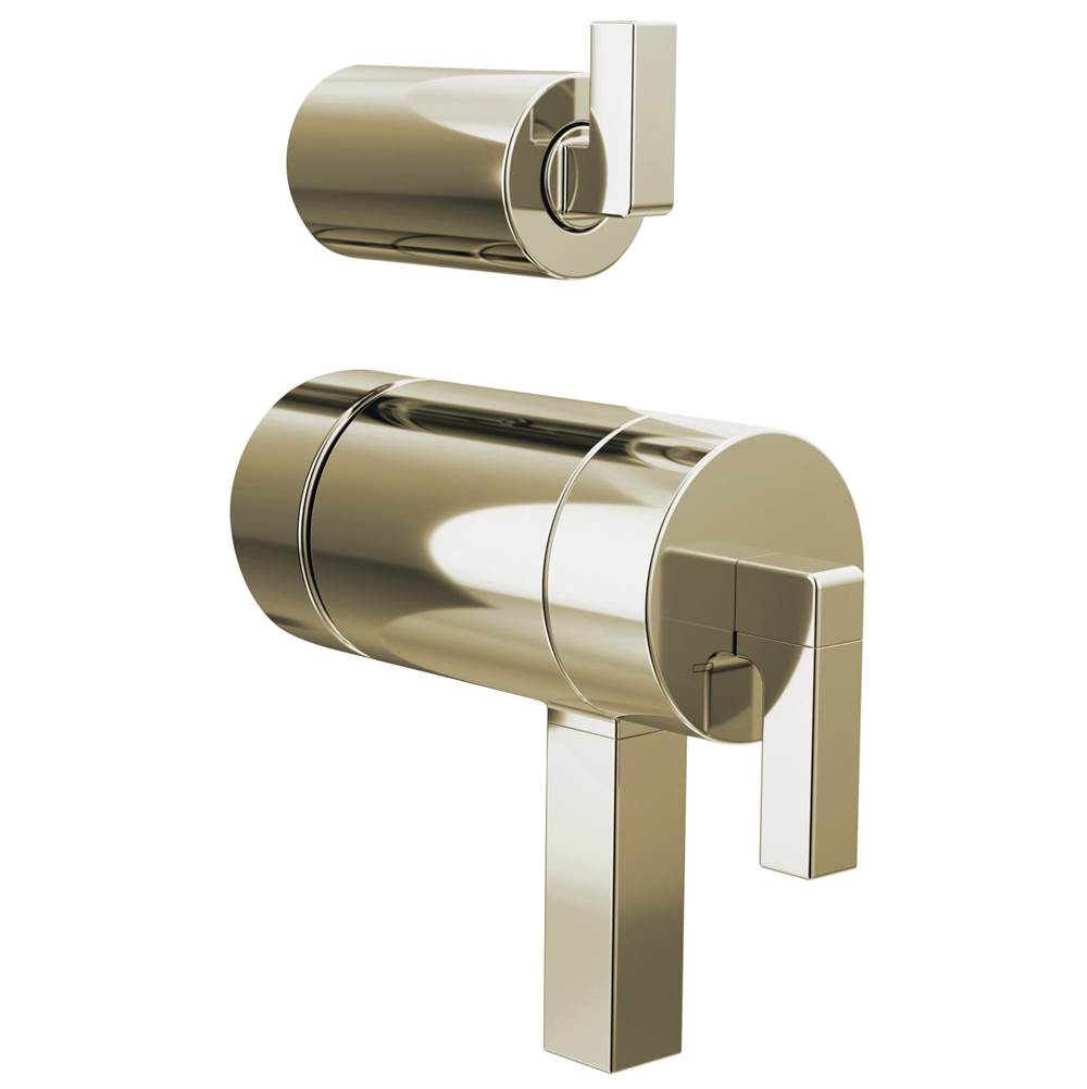 Brizo - Frank Lloyd Wright TempAssure Thermostatic Valve with Integrated Diverter Trim Lever Handle Kit - Polished Nickel
