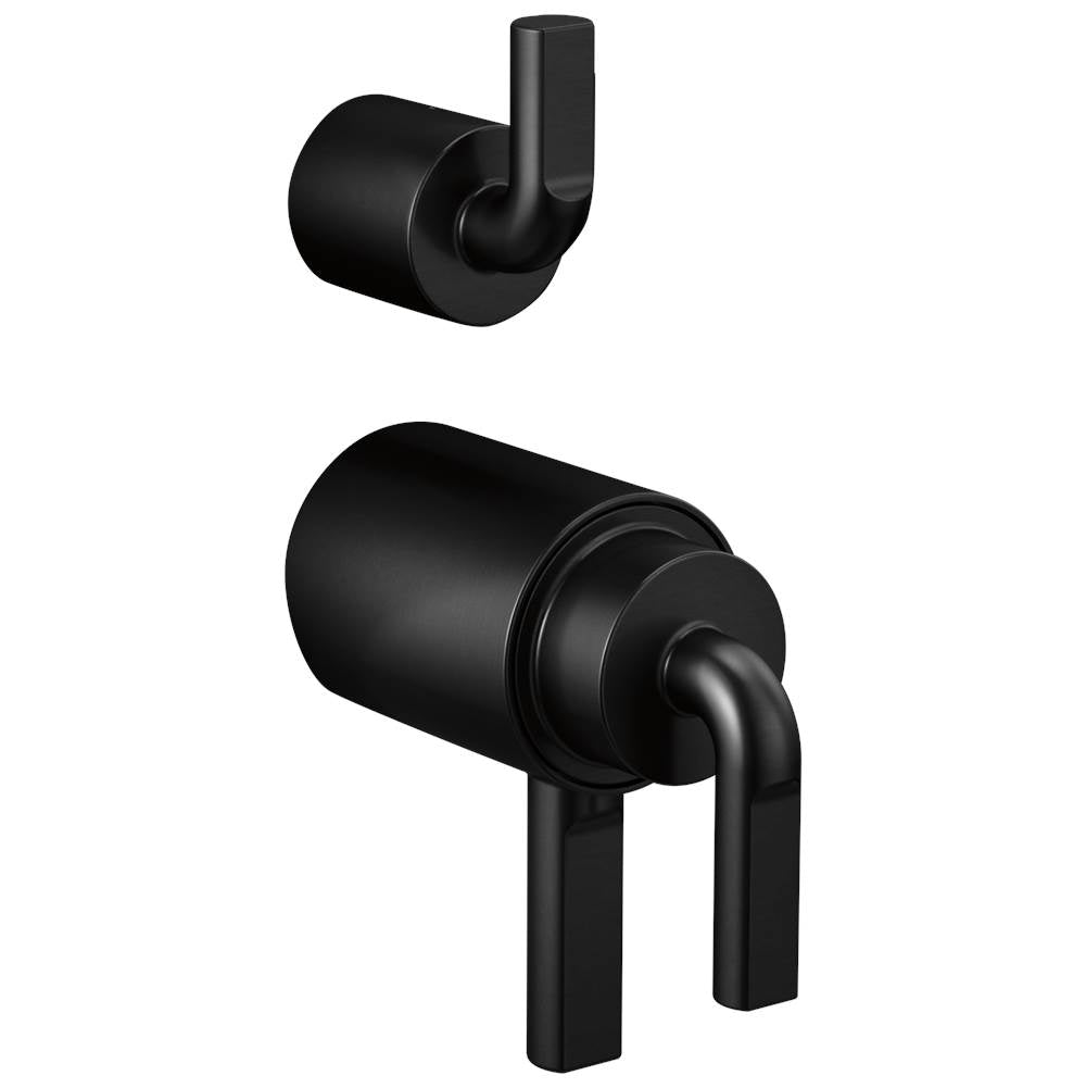 Brizo - Litze Tempassure Thermostatic Valve With Diverter Trim Handle Kit - Notch Lever - Matte Black