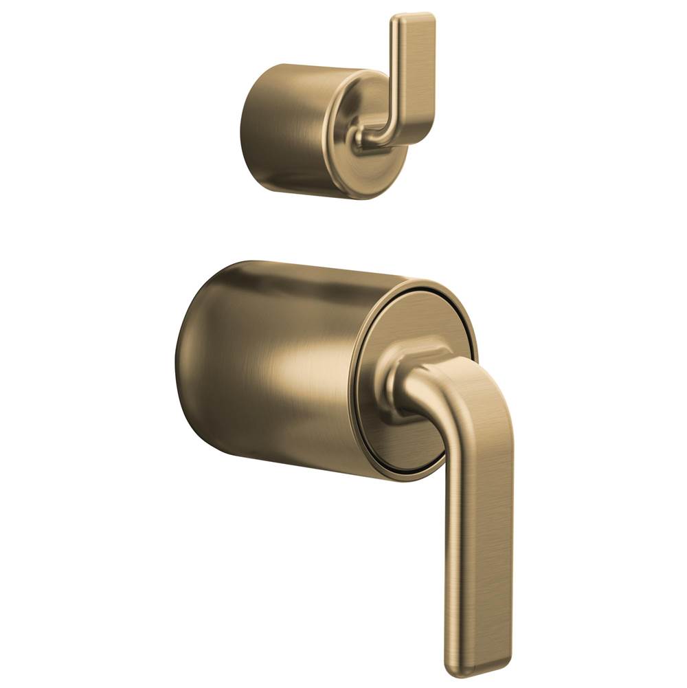 Brizo - AllariaE Pressure Balance Valve with Integrated Diverter Trim Twist Lever Handle Kit - Luxe Gold