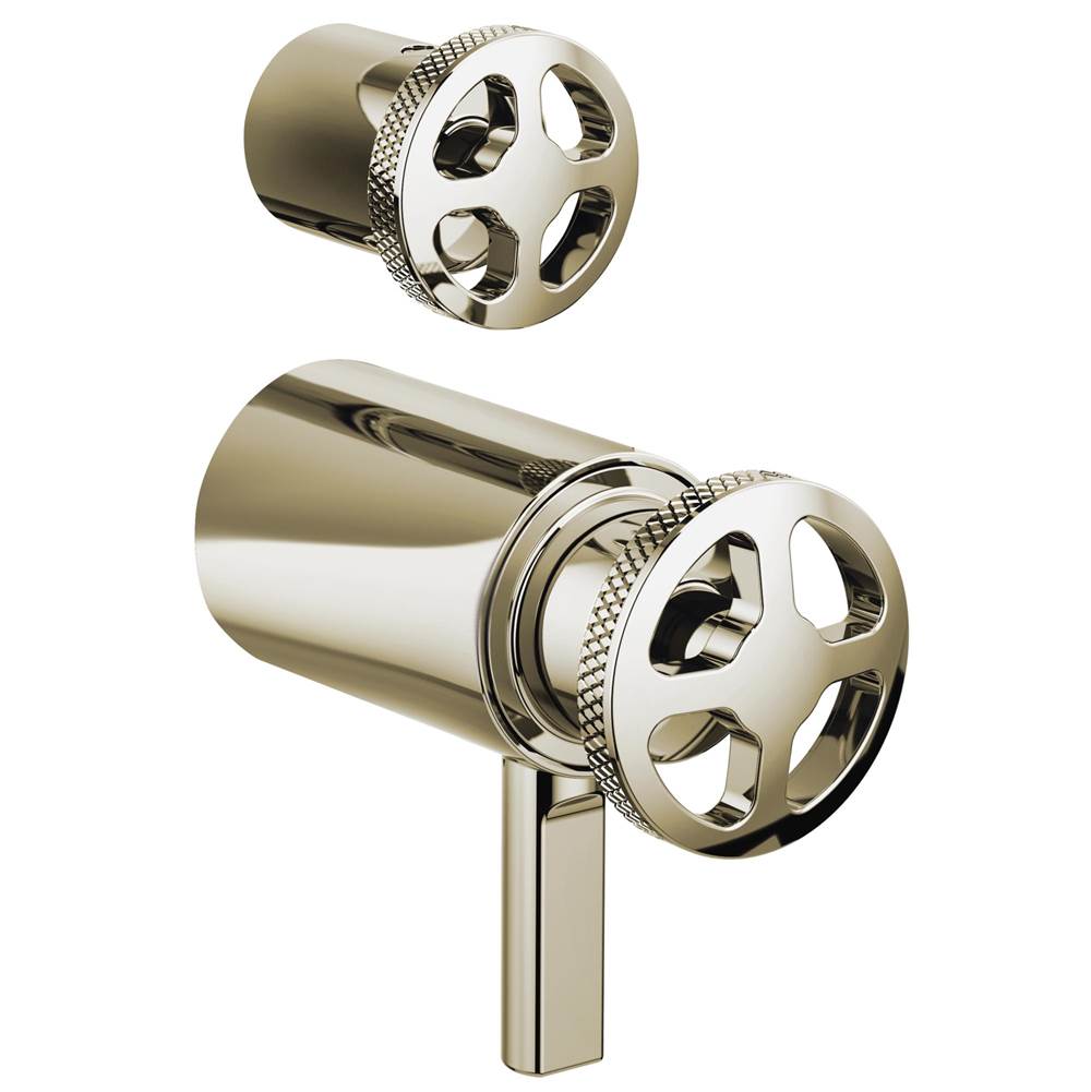 Brizo - Litze TempAssure Thermostatic Valve with Integrated Diverter Wheel Handle Kit - Polished Nickel