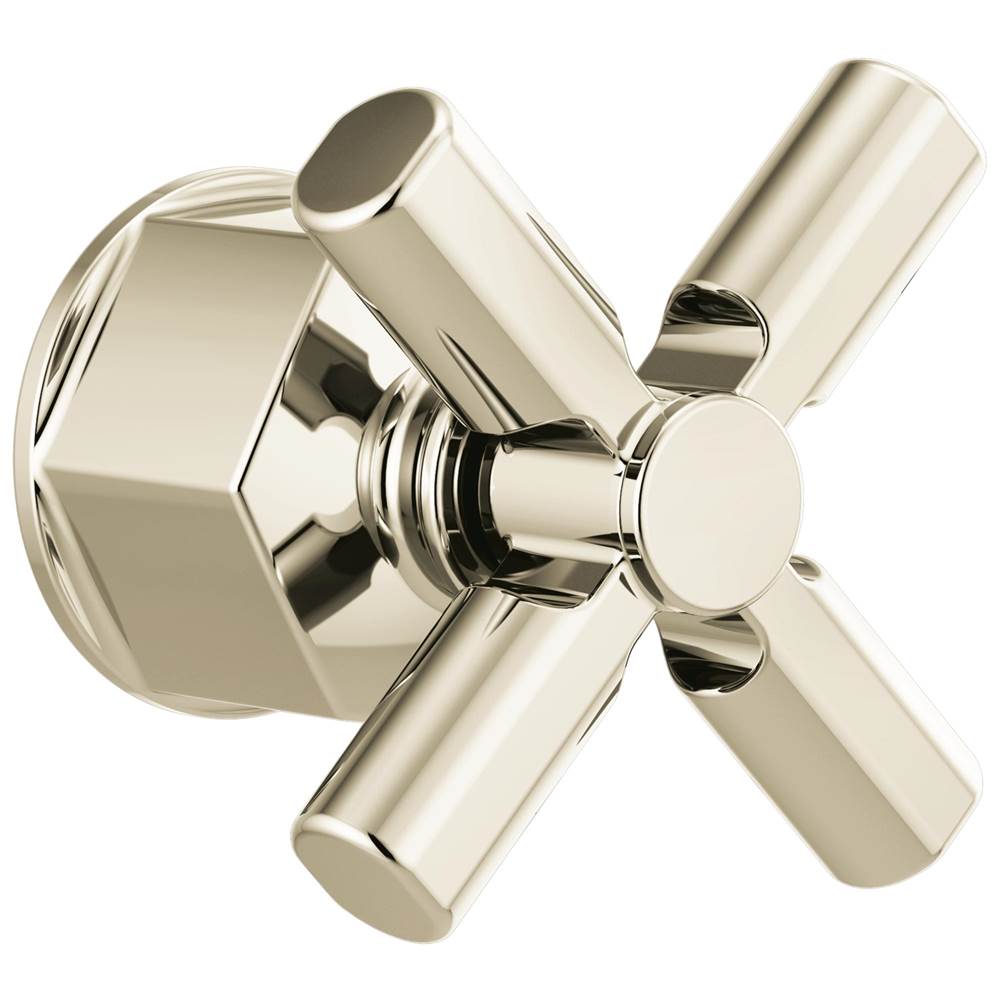 Brizo - Invari Single-Handle Floor Mount Tub Filler Cross Handle Kit - Polished Nickel