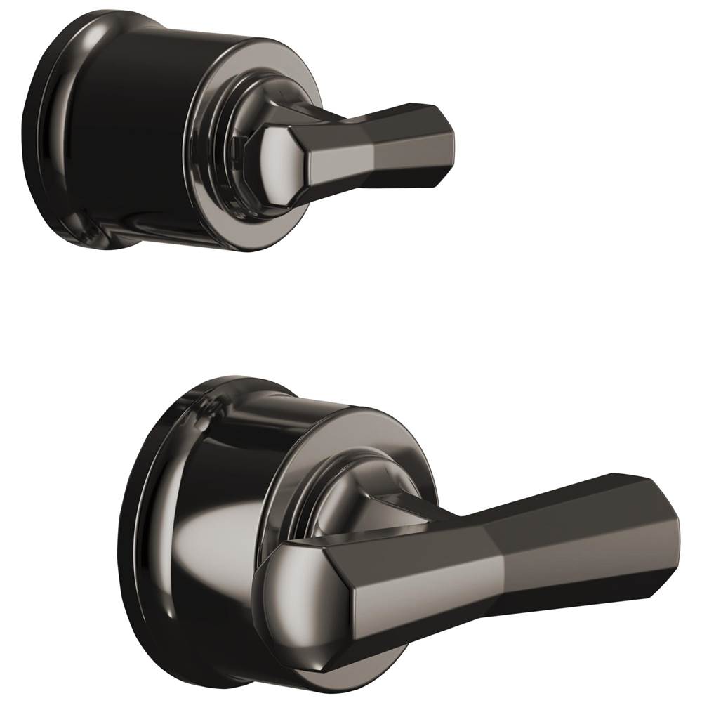 Brizo - BeauclereE Pressure Balance Valve with Integrated Diverter Trim Cross Handle Kit - Brilliance Black Onyx