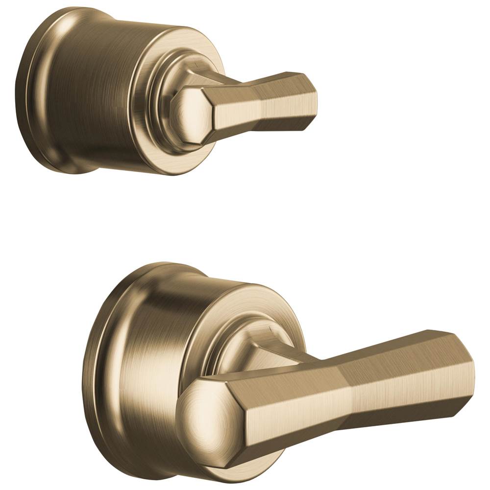 Brizo - BeauclereE Pressure Balance Valve with Integrated Diverter Trim Cross Handle Kit - Luxe Gold
