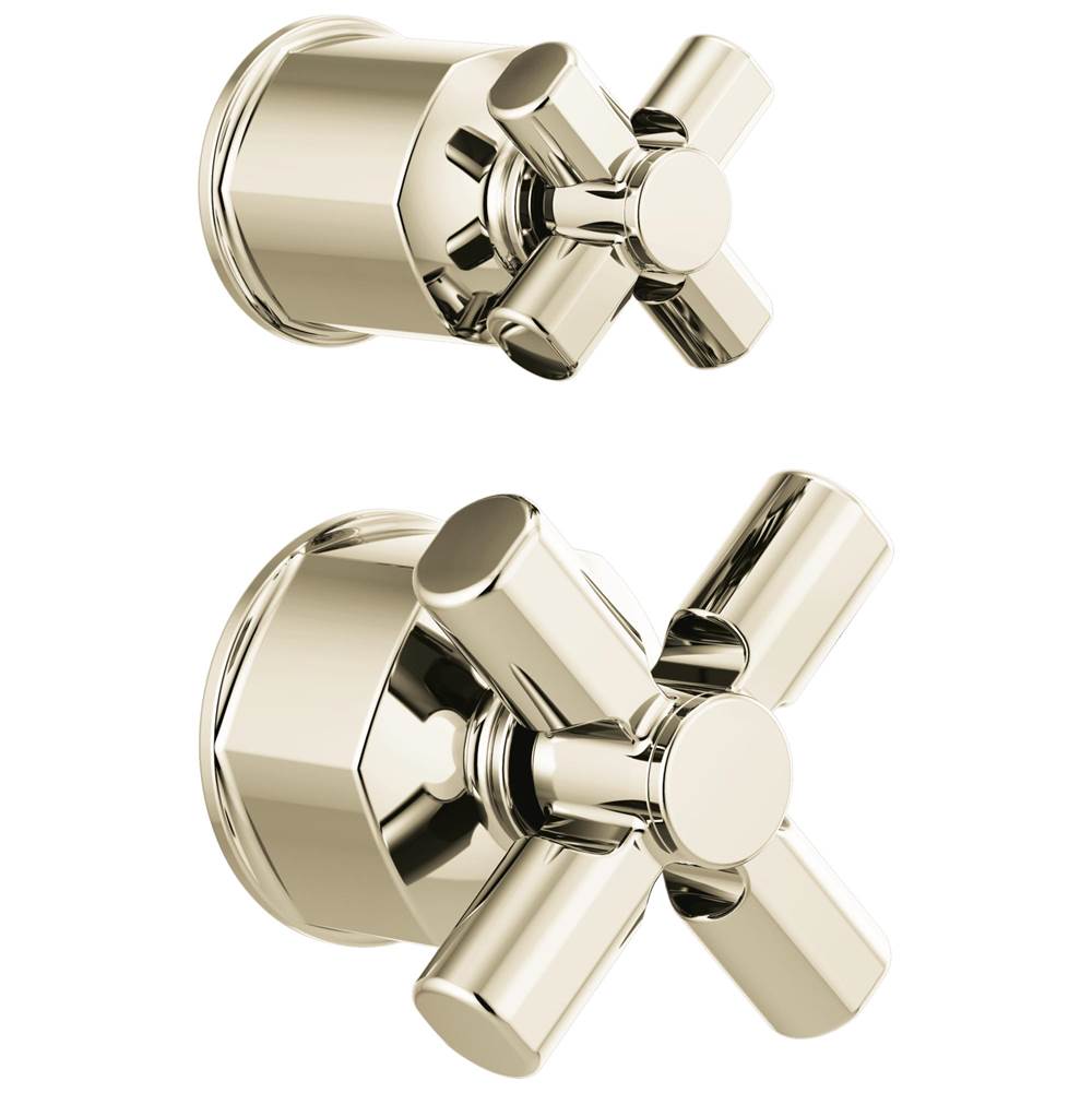 Brizo - Invari Pressure Balance Valve with Integrated Diverter Trim Cross Handle Kit - Polished Nickel