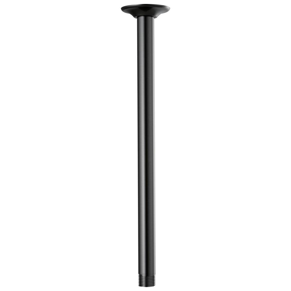 Brizo - Universal Showering 14'' Ceiling Mount Shower Arm And Round Flange - Matte Black