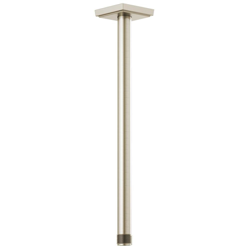 Brizo - Universal Showering 14'' Ceiling Mount Shower Arm And Square Flange - Brushed Nickel