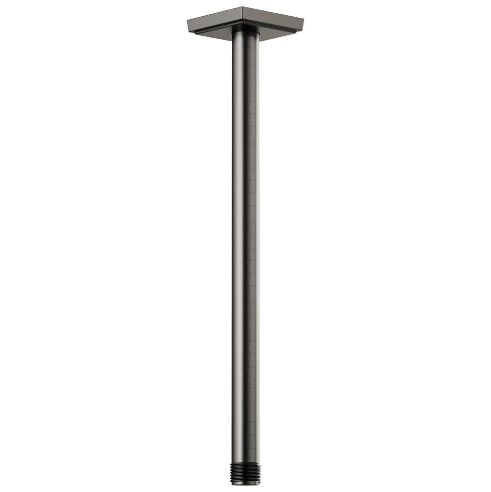 Brizo - Universal Showering 14'' Ceiling Mount Shower Arm And Square Flange - Luxe Steel