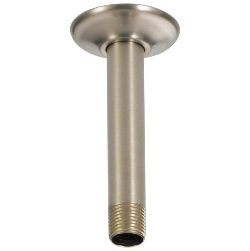 Brizo - Universal Showering 6'' Ceiling Mount Shower Arm And Round Flange - Brushed Nickel