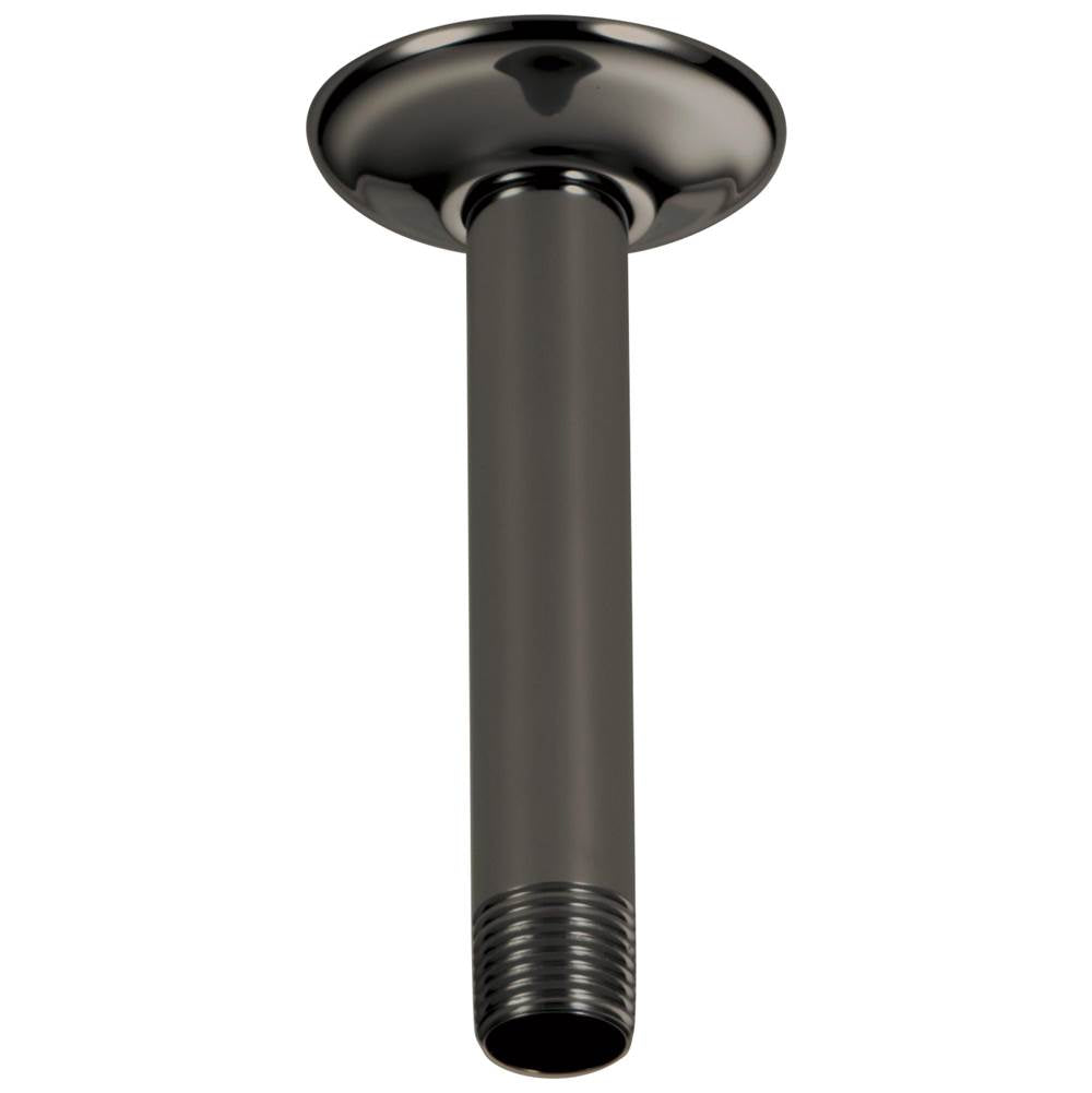Brizo - Other 6'' Ceiling Mount Shower Arm And Round Flange - Brilliance Black Onyx